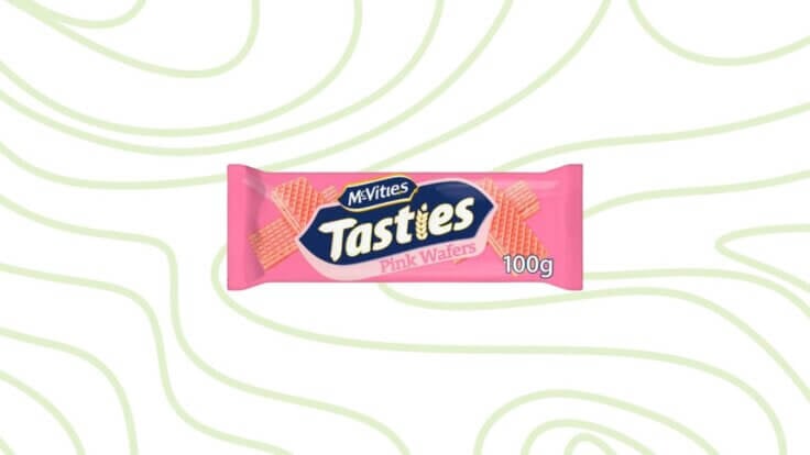 A packet of pink wafers from McVitie's