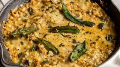 Creamy Leek & Haricot Bean Skillet