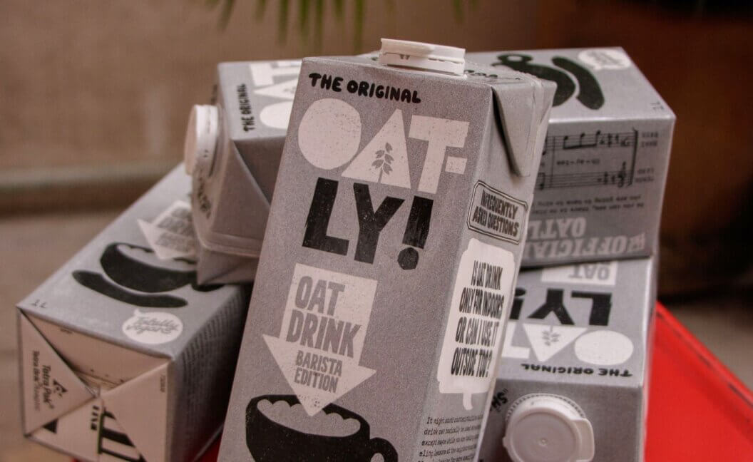 A selection of Oatly dairy-free milks